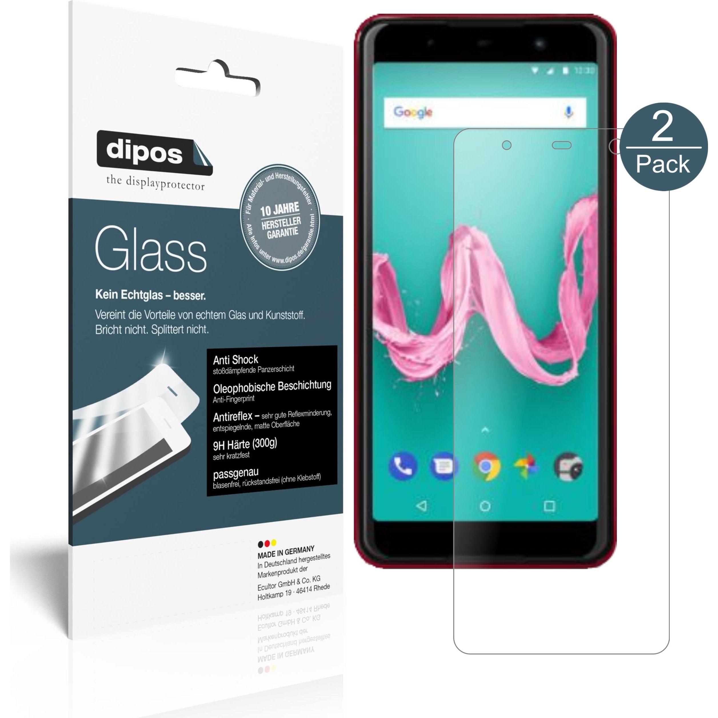 Dipos Displayschutz Anti-Shock (2 Stück, Wiko Lenny 5), Smartphone Schutzfolie, Transparent
