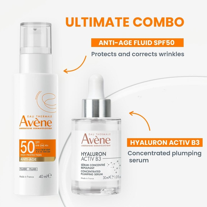 Actual product image Avène Sun Expert Anti-Aging Fluid SPF50 40ml (Sun cream face, SPF 50, 40 ml)