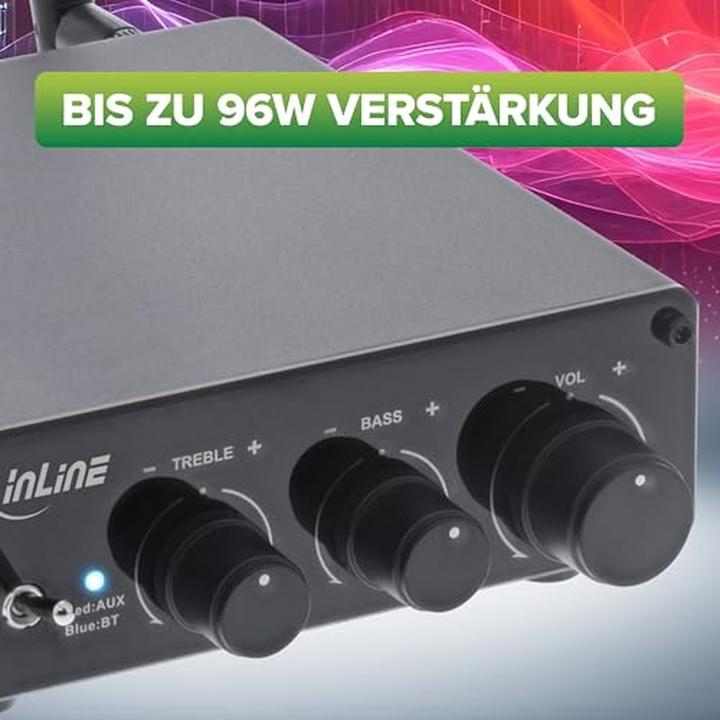 Image du produit InLine Récepteur audio Bluetooth 5.3 avec amplificateur de 96 watts (Récepteur)