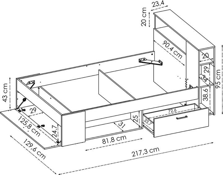 Produktbild Vente-unique Leandre (120 x 190 cm)