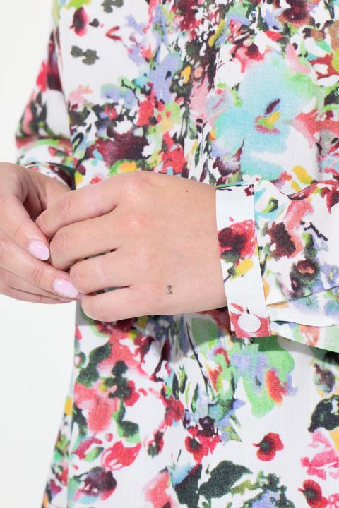 Actual product image Miamoda Tunic with floral print and long sleeves (44)