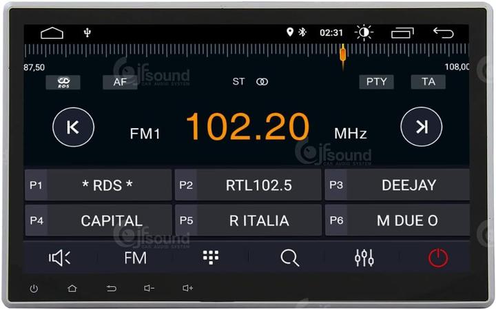Image du produit JFSound Autoradio Android universel GPS Bluetooth WiFi USB DAB+ écran tactile 10 pouces Carplay Android Auto