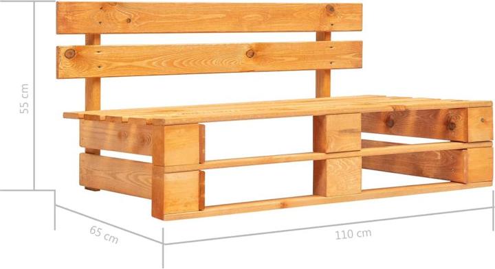 Produktbild vidaXL Paletten-Mittelsofa