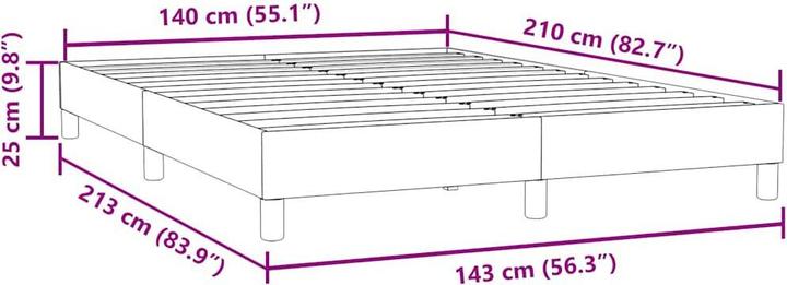 Productafbeelding vidaXL Boxspringbett (140 x 210 cm)