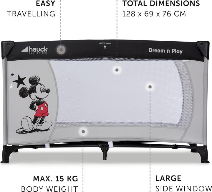 Produktbild Hauck Dream N Play Mickey Stars
