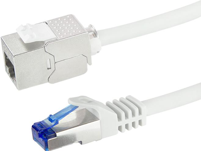 Produktbild LogiLink Konsolidierungspunkt-Patchkabel, Kat.6A, 2,0 m S/FTP, hellgrau (RAL7035), Anschluss: RJ45 Stecker (S/FTP, CAT6a, 2 m)