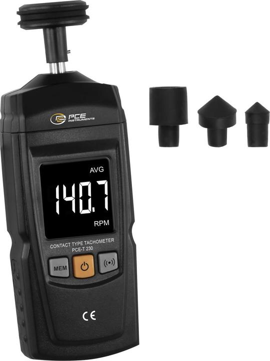 Actual product image PCE Instruments PCE-T 230 Handtachometer 9999 U/min (max) (Measuring device case)
