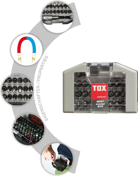Produktbild Tox Bit Set Clip On 32-tlg (Bit-Adapter)