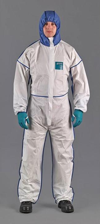 Actual product image Ansell Protective coverall AlphaTec® 1800 Comfort size XXL white/blue PPE category III (XXL)