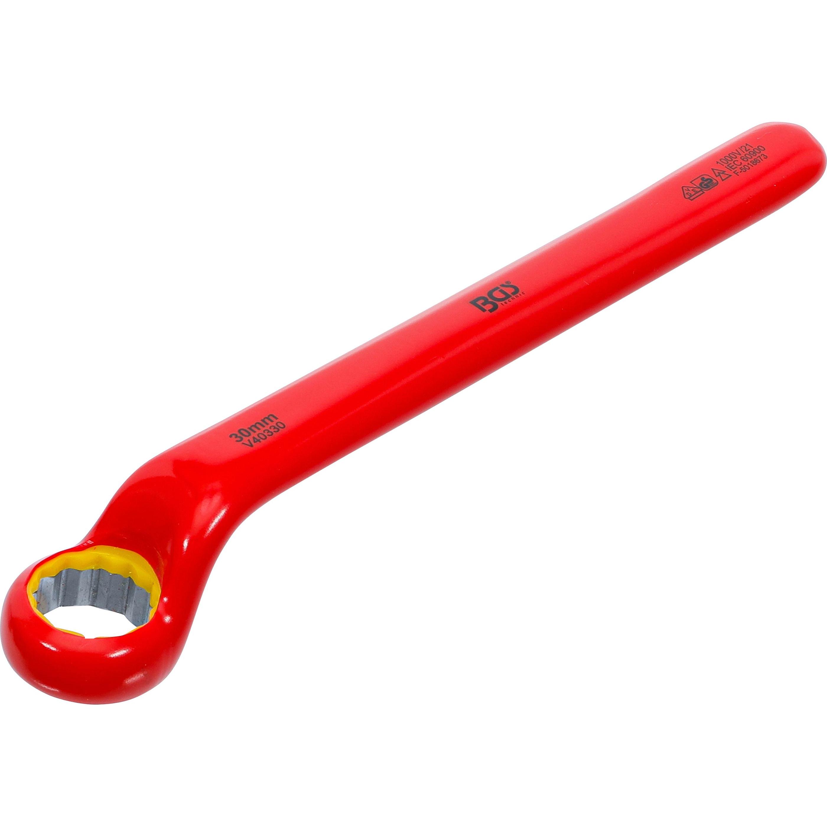 BGS, Schraubenschlüssel, VDE-Einringschlüssel tief gekröpft SW 30 mm (30 mm)