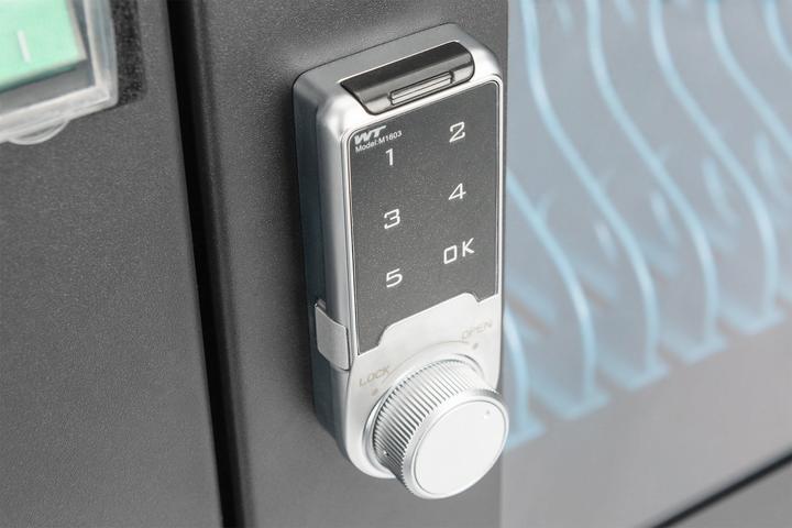 Actual product image Digitus Mobile charging cabinet, 14", USB-C, electr. PIN key, 16 charging stations, fan, 384 x 550 x 375 mm