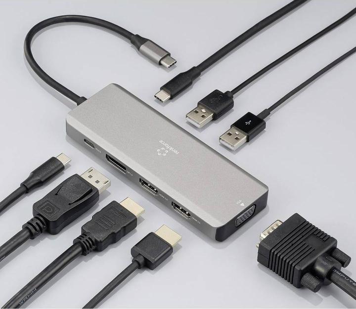 Actual product image Renkforce USB-C® Dockingstation RF-DKS-906 Passend für Marke Dockingstations: U (USB-C, 4 Ports)