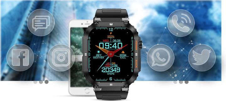 Actual product image Gravity SMARTWATCH MĘSKI GT6-1 - WYKONYWANIE POŁĄCZEŃ, MONITOR SNU (sg020a)