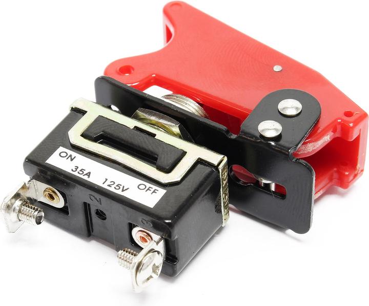 Actual product image Wiltec Kill-Switch, Knock-Out Red 35A 12V - Toggle Switch ON-OFF