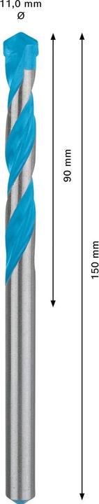 Actual product image Bosch Professional Zubehör Expert CYL-9 MultiConstruction drill, 11 x 90 x 150 mm, d 10 mm (11 millimetres)