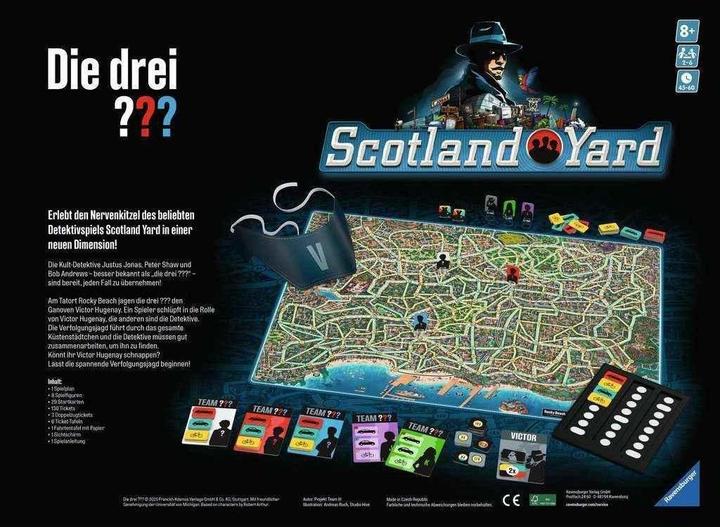 Actual product image Ravensburger Die drei??? Scotland Yard - Gesellschaftsspiel & Brettspiel ab 8 Jahre (German)