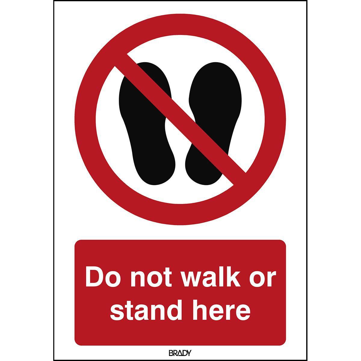 Brady, Sicherheitskennzeichnung, ISO Safety Sign - Do not walk