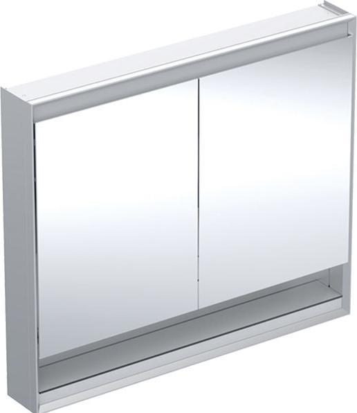Geberit ONE mirror cabinet with ComfortLight, 2 doors, surface mounted, with niche, 105x90x15cm, 505