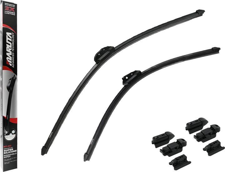 Produktbild Maruta Scheibenwischer SET 700 mm / 550 mm für Frontscheibe, Aero-dynamik optimierte Wischerblätter aus wa