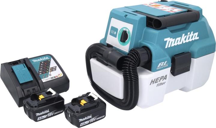 Produktbild Makita DVC 750 LRM Akku Staubsauger LXT 18 V 67 mbar 7,5 l Brushless + 2x Akku 4,0 Ah + Ladegerät (Nass-Trockensauger)