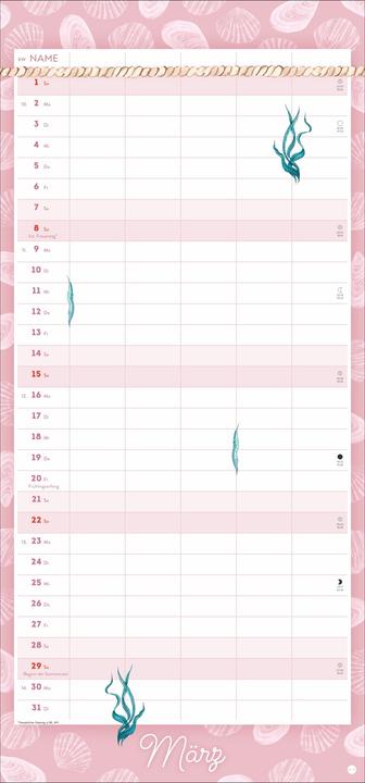 Produktbild Meer Familie Familienplaner 2026 - Planer für alle an Deck (21 x 45 cm)