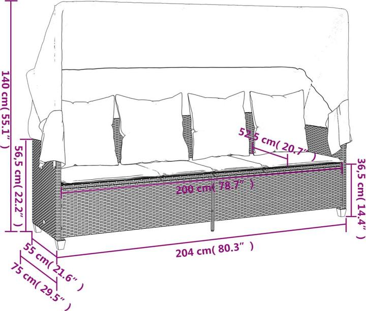 Produktbild vidaXL James (55 cm)