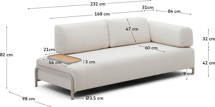 Produktbild Kave Home Compo (3-Sitzer)