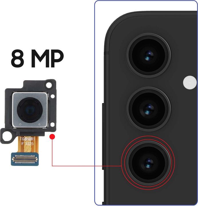 Actual product image Clappio Rear camera for Samsung Galaxy S23 FE telephoto lens zoom 3X 8MP (Galaxy S23 FE)