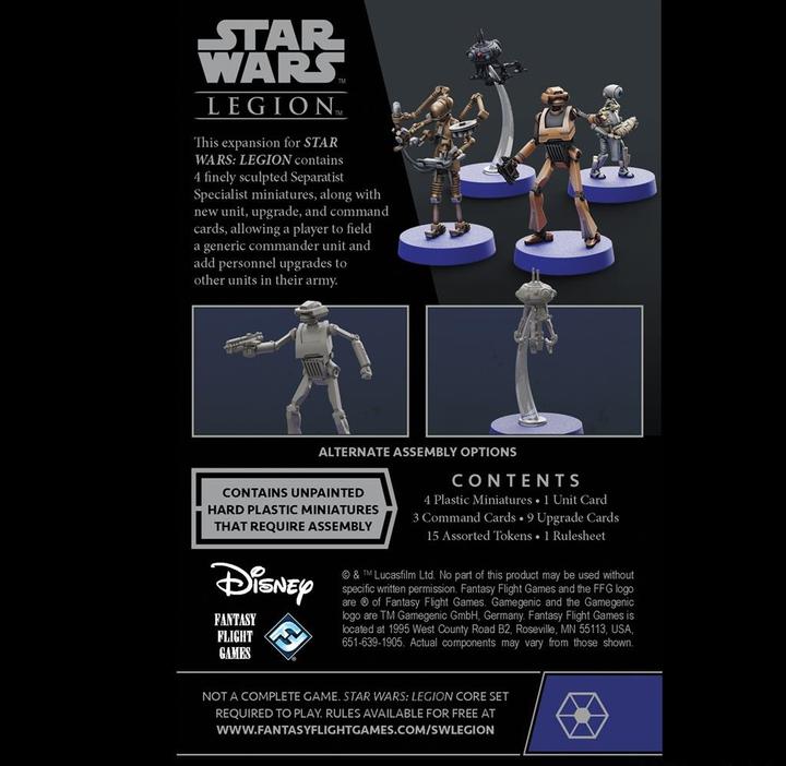 Actual product image FFG FFGD4671 - Specialists of the Separatists: Star Wars Legion (extension, DE edition) (German)