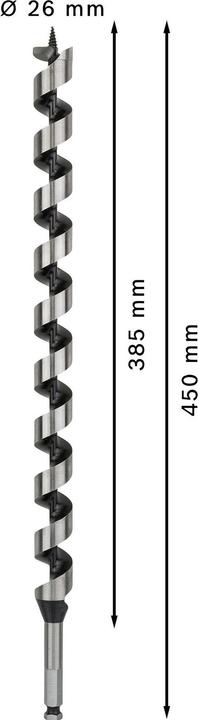 Actual product image Bosch Professional Zubehör PRO Wood Wood auger bit, 26 x 385 x 450 mm (11.1 mm)