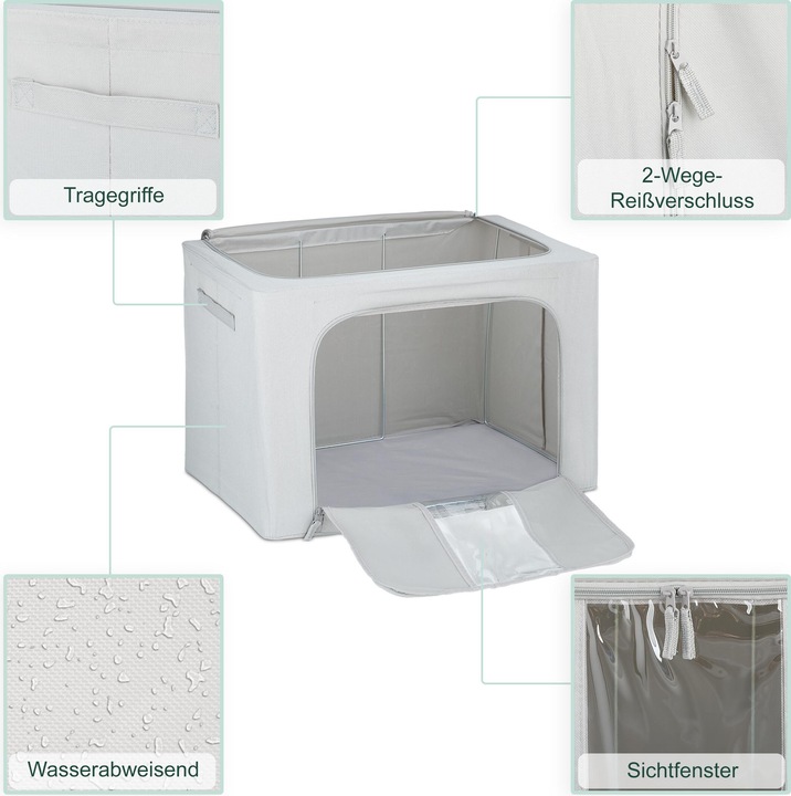 Immagine prodotto Relaxdays Set di borse portaoggetti (60 x 42 x 40 cm, 100 l)