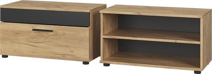 Produktbild Vicco Wohnzimmerschränke Berno, Goldkraft Eiche/Anthrazit, 2 Teile (70.80 x 35.30 x 38.90 cm)