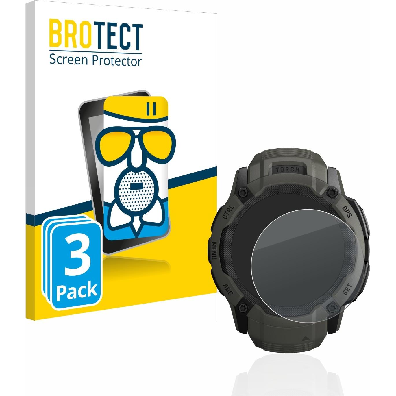 BROTECT AirGlass Panzerglasfolie Matt, Smartwatch Schutzfolie, Grau