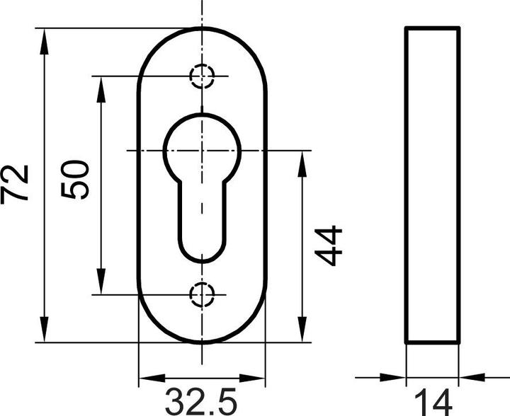 Produktbild Glutz Schlüsselrosetten 5310 C (Türrosette)