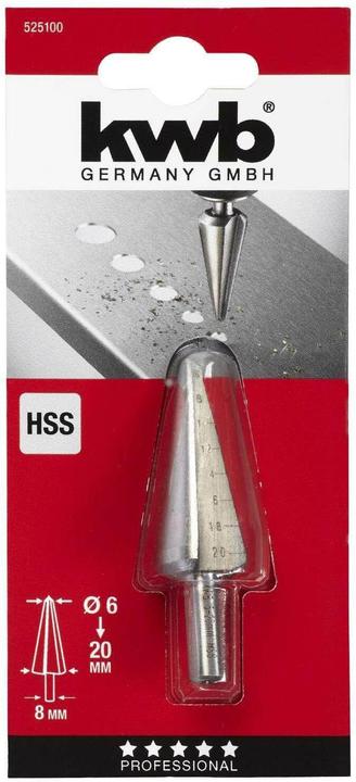 Image du produit kwb Foret à éplucher le métal 6-20 (5 mm, 20 mm)
