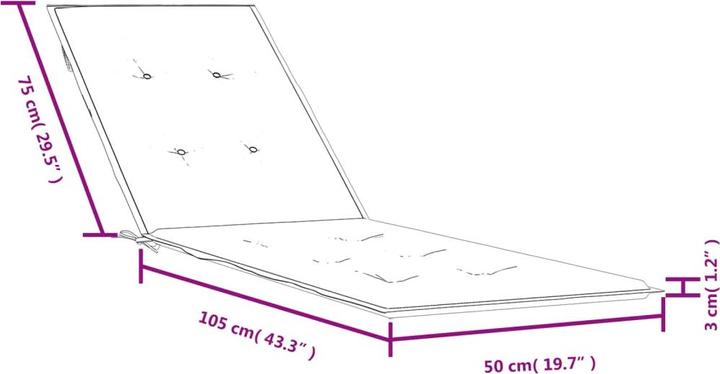 Image du produit vidaXL Housse de chaise longue en tissu