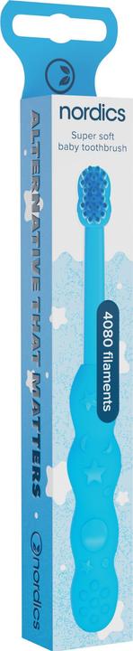 Nordics Eco toothbrush baby 0-2 years 4,080 bristles blue (Soft, 1x)