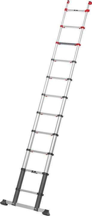 Actual product image Hailo FlexLine, aluminium safety telescopic ladder, 11 rungs (Single ladder, 99 cm)