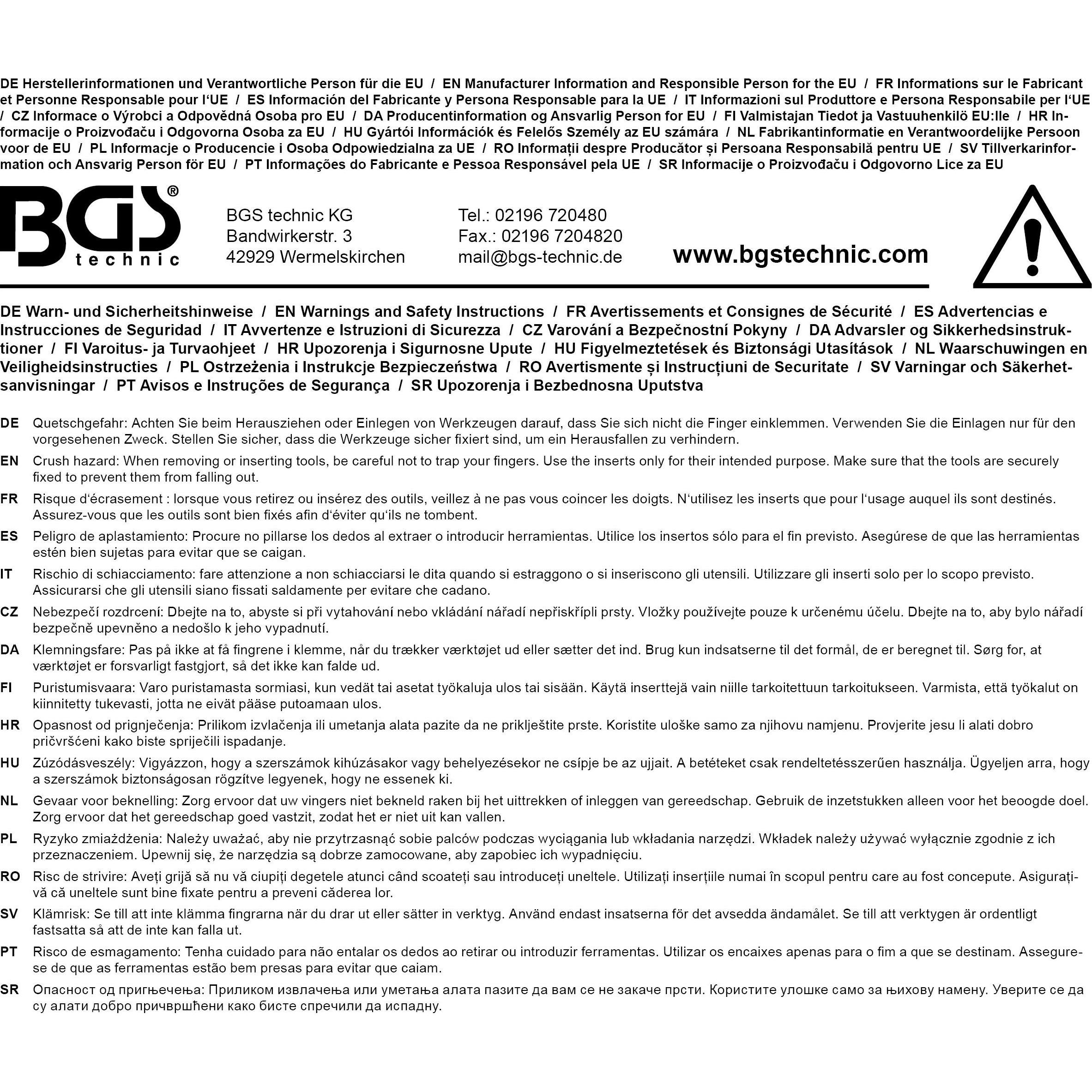 Thumbnail - BGS, Zubehör Werkzeugaufbewahrung, Werkstattwageneinlage 2/3: VDE-Steckschlüssel-Satz Antrieb Innenvierkant 10 mm (3/8")...
