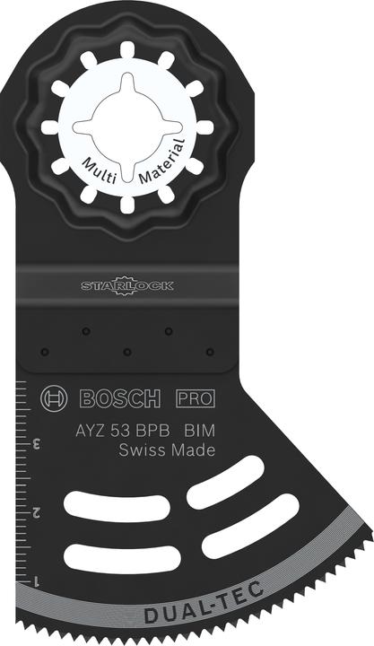 Bosch Professional Zubehör PRO AYZ 53 BPB Lemmet voor multifunctioneel gereedschap, 53 x 40 mm