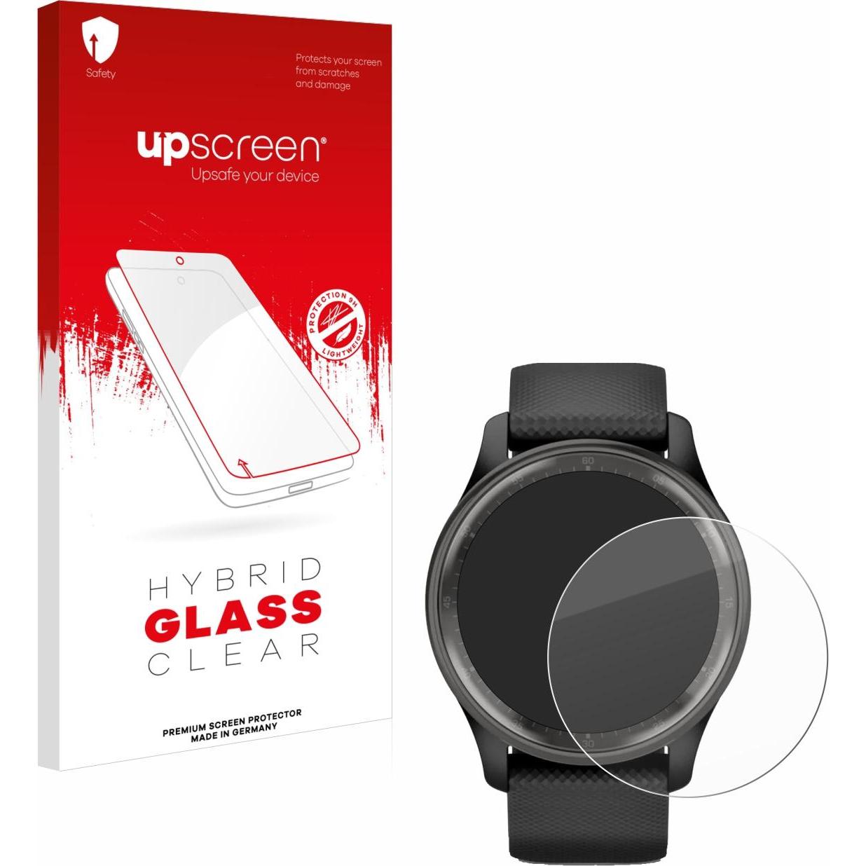 upscreen Scratch Shield Panzerglasfolie, Smartwatch Schutzfolie, Transparent