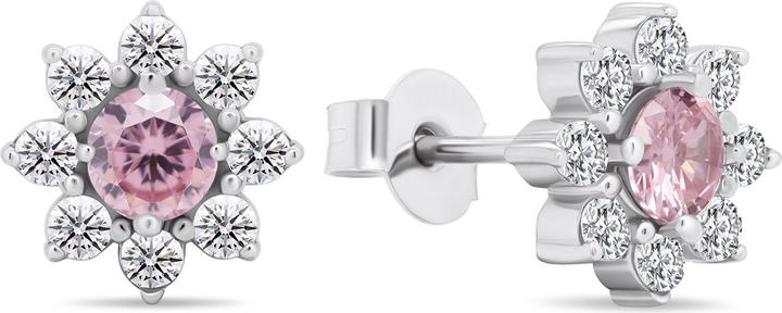 Image du produit Brilio Silver - Decent silver earrings with zircons Flowers EA577WP