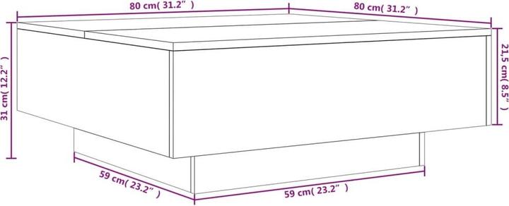 Immagine prodotto vidaXL Jasko (80 x 80 x 31 cm)