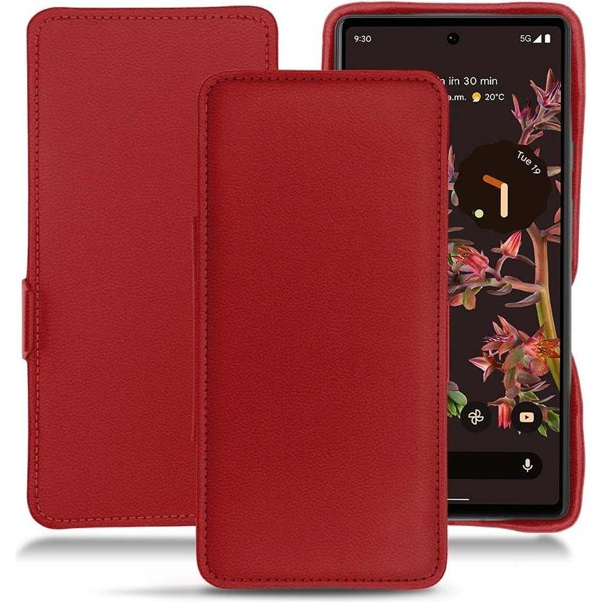 Noreve Lederschutzhülle horizontal (Google Pixel 6), Smartphone Hülle, Rot