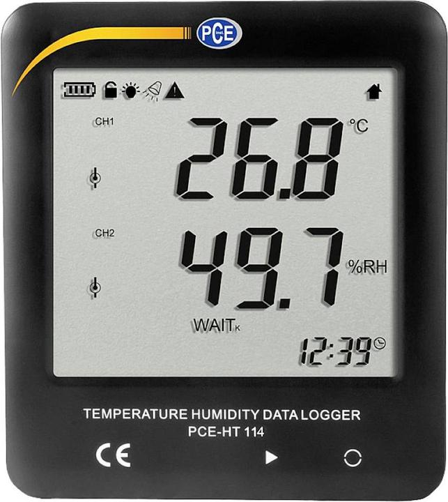 Produktbild PCE Instruments Instruments PCE-HT 114 Multi-Datenlogger Messgrösse Temperatur, Luftfeuchtigkeit