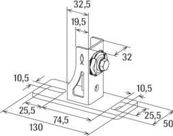 Actual product image Fischer FIS 538665 Saddle flange SF Clix 31 pre-assembled