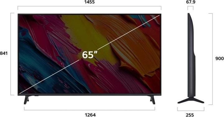 Image du produit LG QNED AI 65QNED70A6A Fernseher 165 1 cm (65 ) 4K Ultra HD Smart-TV WLAN Schwarz (65", QNED, 4K, 2025)