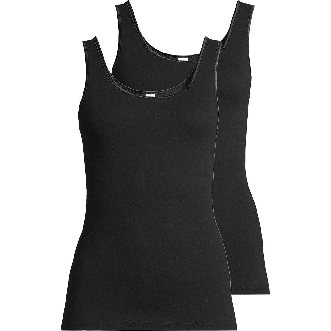 Speidel, Damen, Shirt, 2er Pack Natascha Unterhemd / Top, Schwarz, (50)
