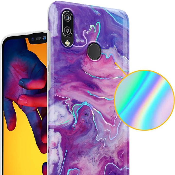 Image du produit Cadorabo Couverture IMD TPU Marbre coloré (Huawei P20 Lite)
