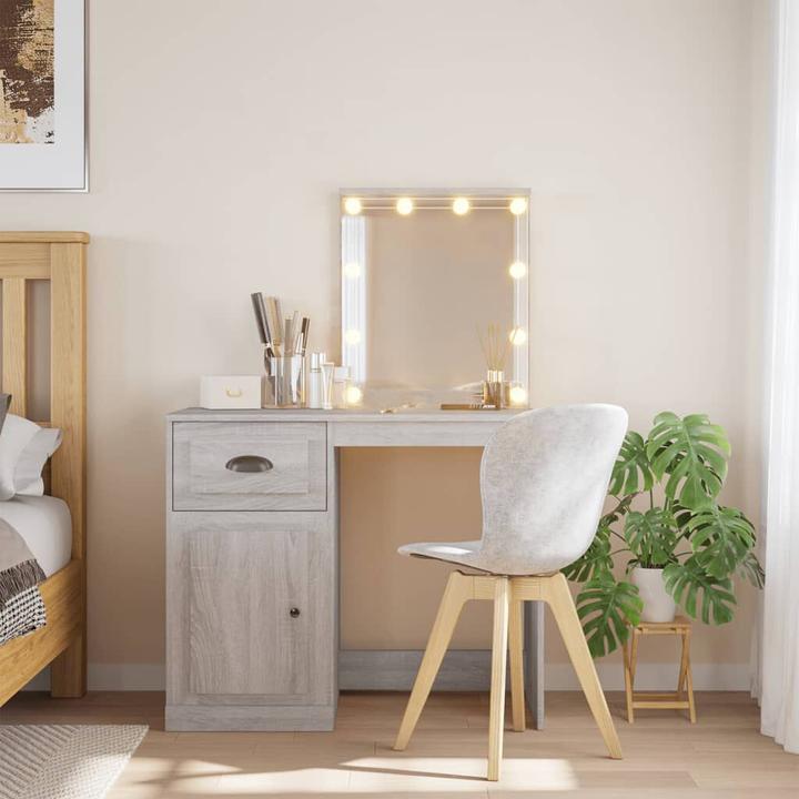Image du produit VidaXL Coiffeuse avec lampes LED Gris Sonoma 90x42x132,5 (90 x 42 x 132.5 cm)